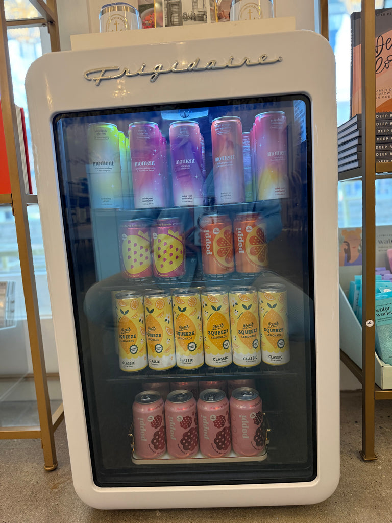 Drinks- In White Cooler Poppi, Moment, & Bees Lemonade